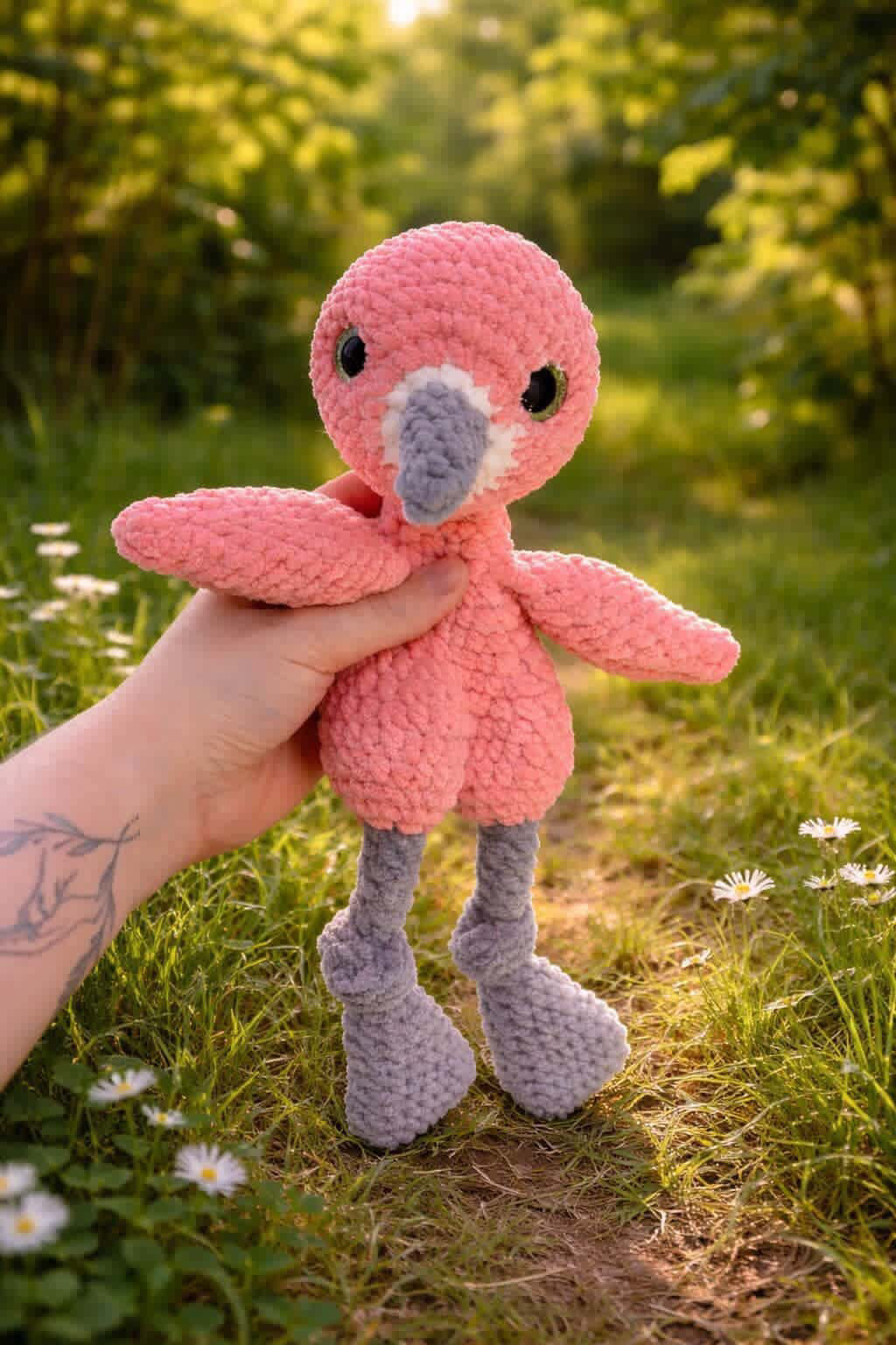 Knotty Flamingo - Crochet Pattern DE/ENG
