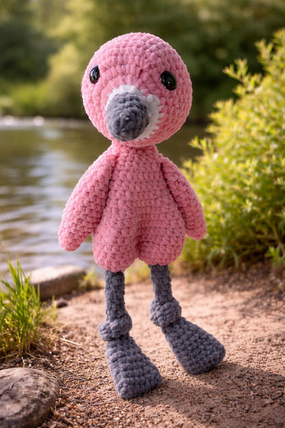 Knotty Flamingo - Crochet Pattern DE/ENG