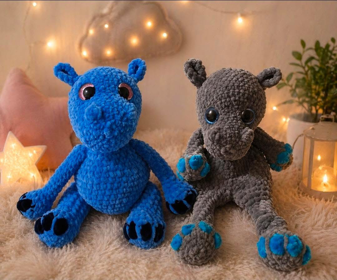 2 in 1 Hippo - Crochet Pattern DE/ENG