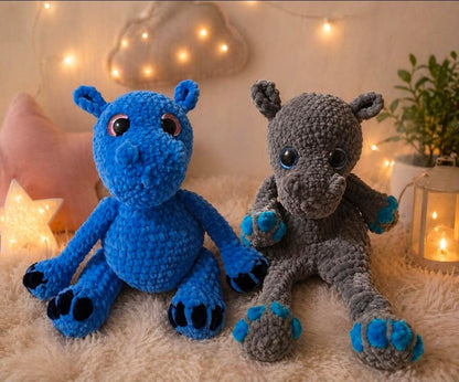 2 in 1 Hippo - Crochet Pattern DE/ENG